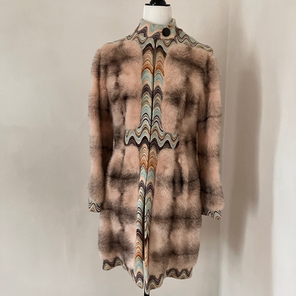 VERY RARE VINTAGE MISSONI Mink and Wool Coat - Picture 2 of 16